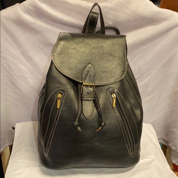 Moroccan Leather Journey Backpack - Picture 1 of 14